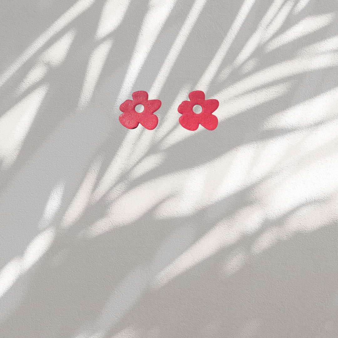 Charm Flor Rojo Destellos